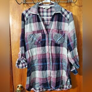 VINTAGE AMERICA Very Soft,Double Lined, Plaid Shirt - Size: S